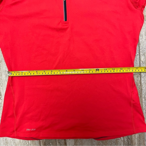 Nike Womens Large Pink Half Zip Dri-Fit Top Logo Size L - Picture 5 of 7